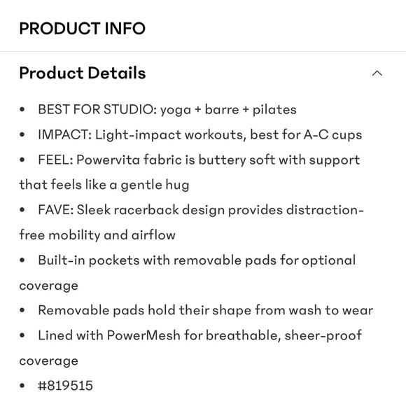 NWT Athleta Vital Sports Bra A-C | Black - Picture 8 of 9